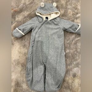 GAP Gray Hooded Kids Cold Weather Onesie